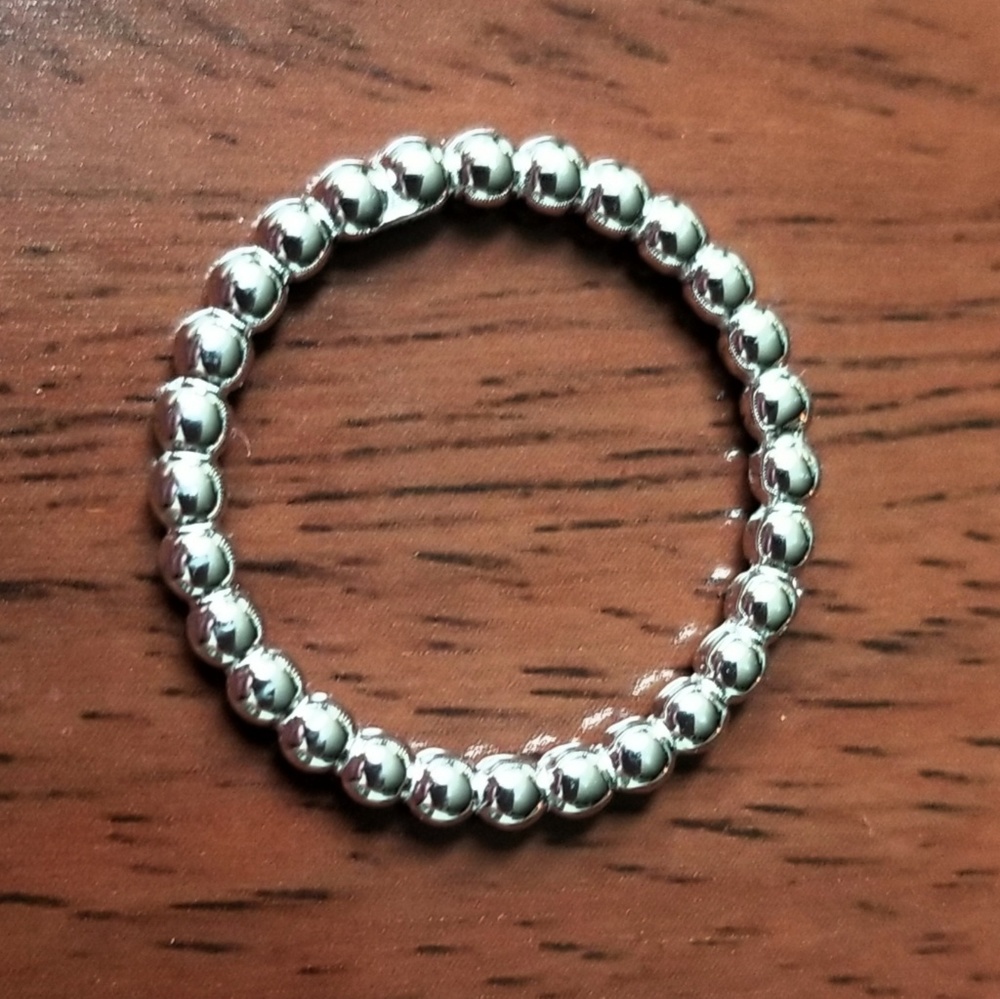 Stackable Sterling Silver Bead Ring - image 2